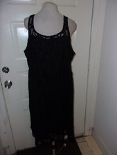 NWT LANE BRYANT BLACK LACE SLEEVELESS DRESS 18