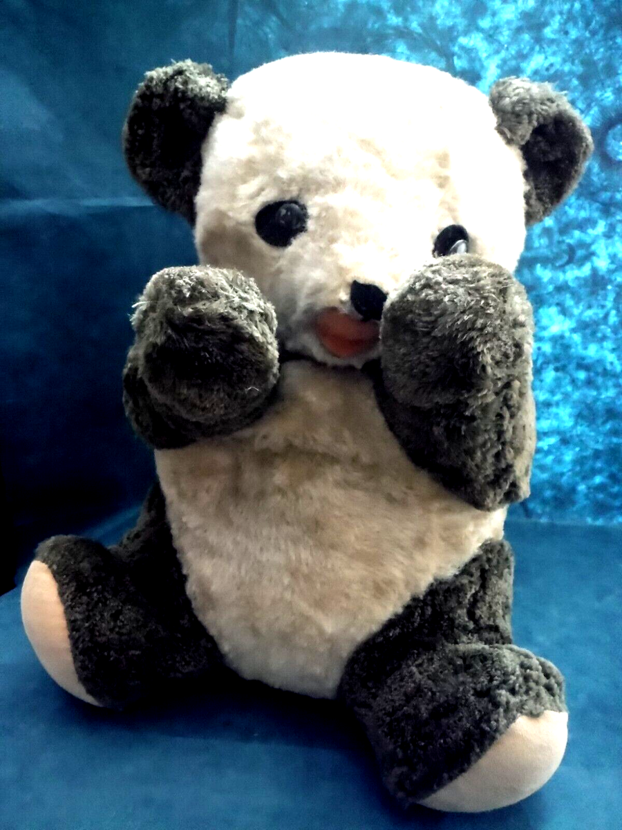 Yonda? Vintage Teddy Bear パンダ Vintage 1940's Panda bear teddy bear stuffed animal with metal
