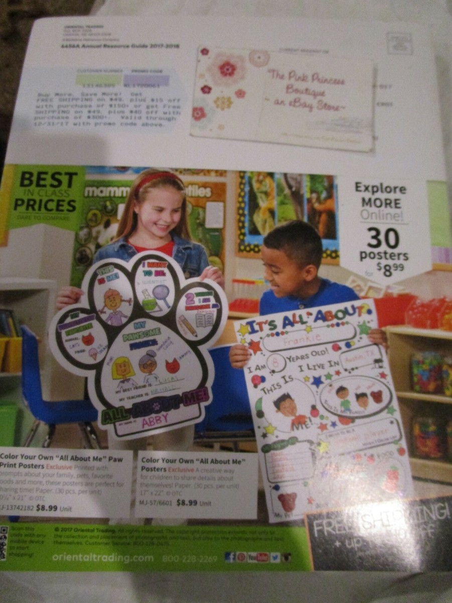 All About Me Poster Preschool