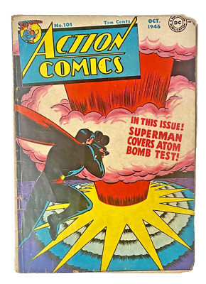 Action Comics #101 Oct 1946 Rare Superman Atom Bomb Cover Golden Age DC VG/FN