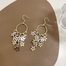 Elegant Flower Dangle Drop Earrings for Women