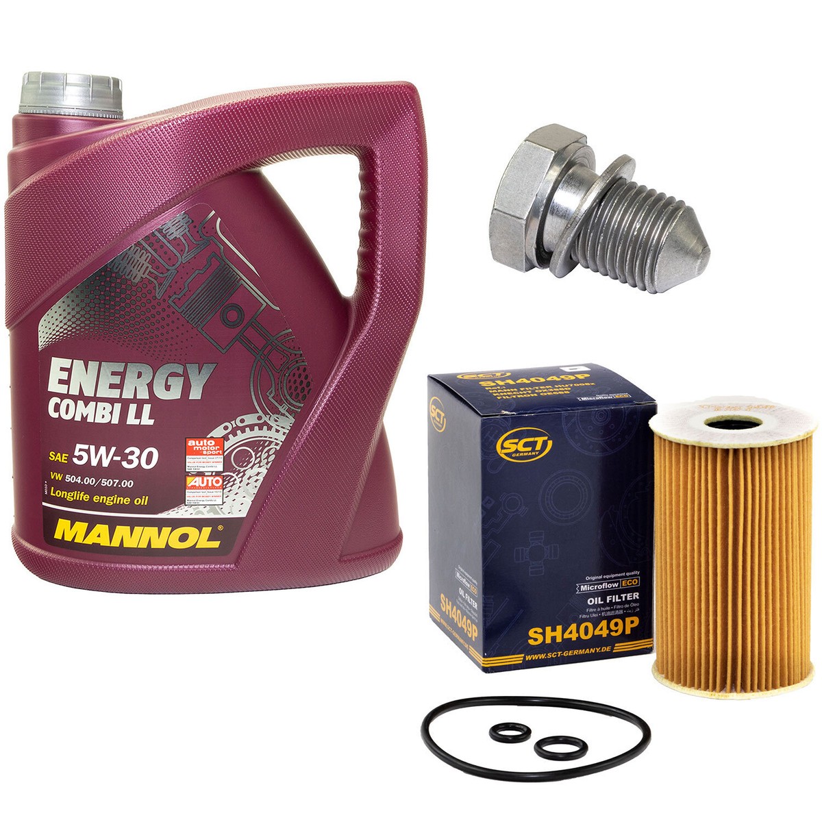 FEBI Ölfilter + 5L MANNOL Motoröl 5W-30 – VW 502/505, Passend Für VAG 1.9/2.0 TDI