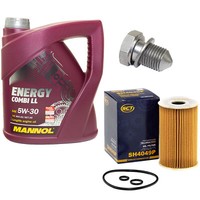 MotoröL Set ÖLfilter SH4049P 5W30 4 Liter + ÖLablassschraube FüR Audi Seat Skoda