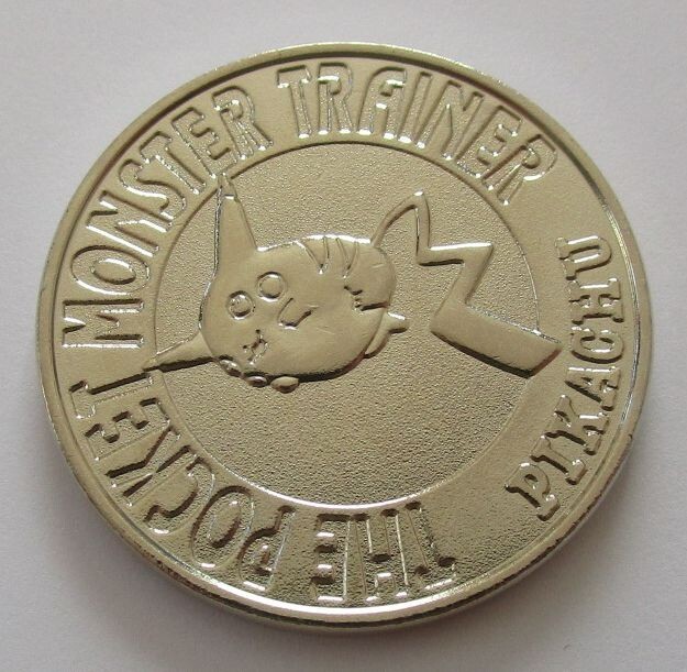 Pokemon Pikachu No.025 Battle Coin Medal Metal Bandai 1997 Pokemon Pikachu No.025 Battle Coin Medal Metal Bandai 1997