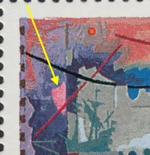 ERROR VARIETY = PINK PRINT FLAW = Single stamp Canada 1986 #1107i MNH [ec306]