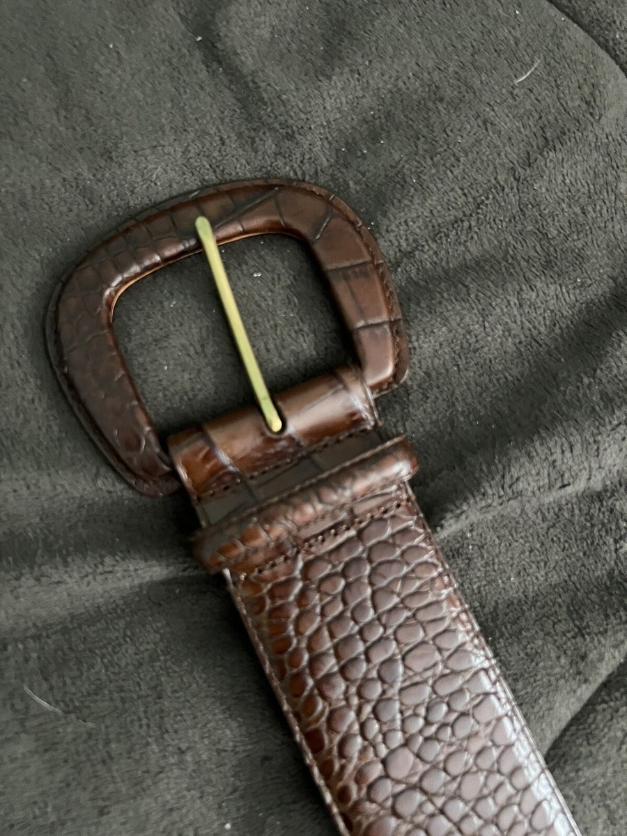 Lauren Ralph Lauren Belt Brown Embossed Crocodile Italian  display picture 3