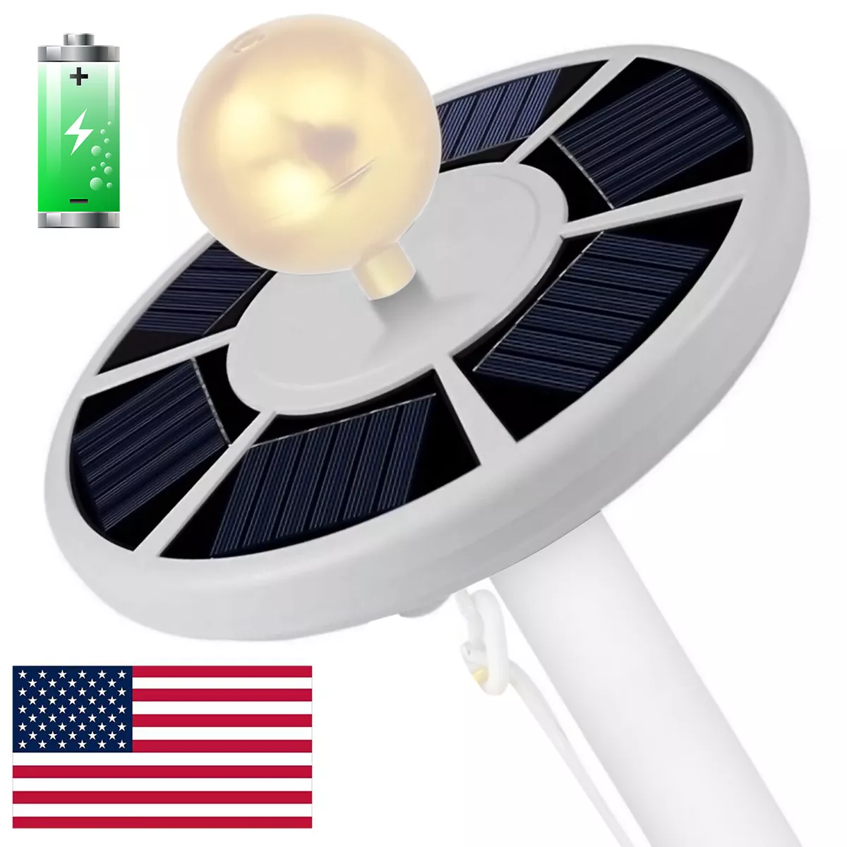 Solar powered led flagpole cheap light