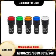 LED Indicator Light Mounting Size 16mm Panel Indicators AC110/220/380V DC12/24V