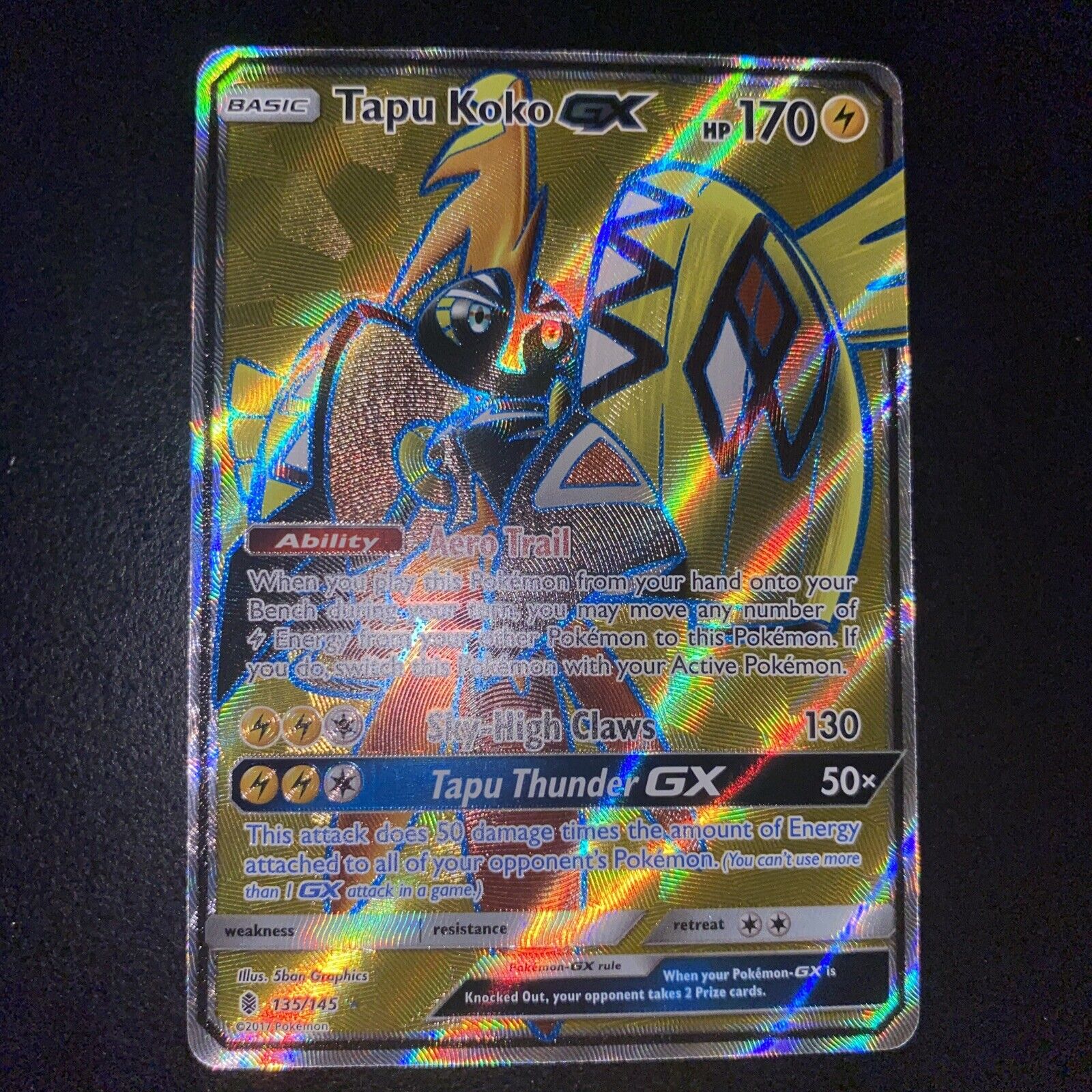 Mavin  Tapu Koko GX 135/145 Ultra Rare - Guardians Rising - Pokemon Card -  (24)