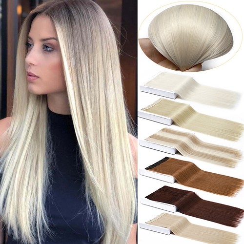 One Piece Clip in Half Full Head Hair Extensions Look Like Human Heat ...