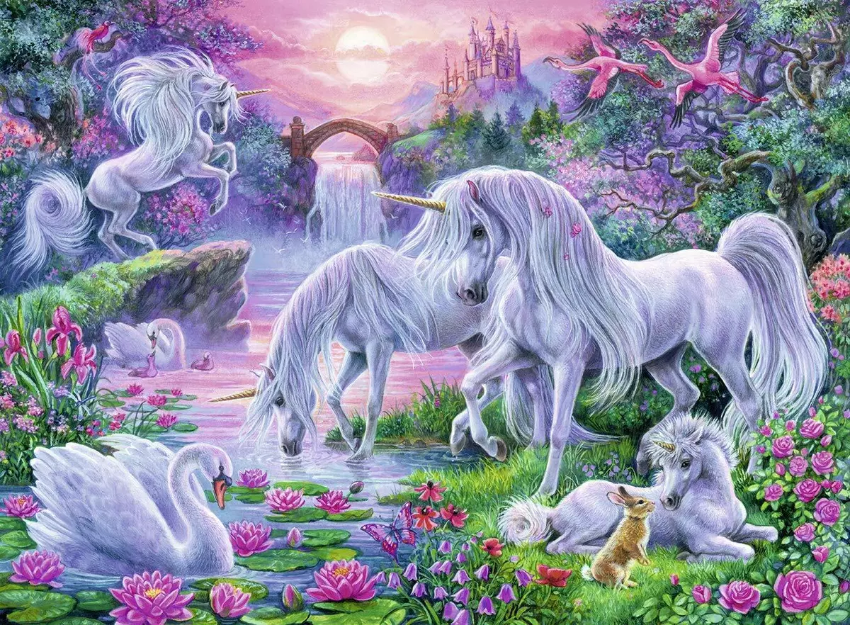 Mystical Unicorn & Floral Live Wallpaper - free download