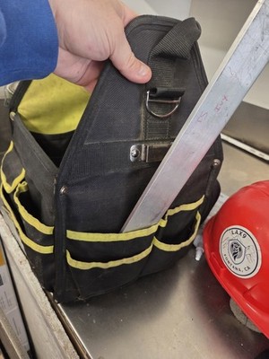 AWP HP 12'' Pro Tool Tote Bag - Open Top Organizer with Rotating Handle