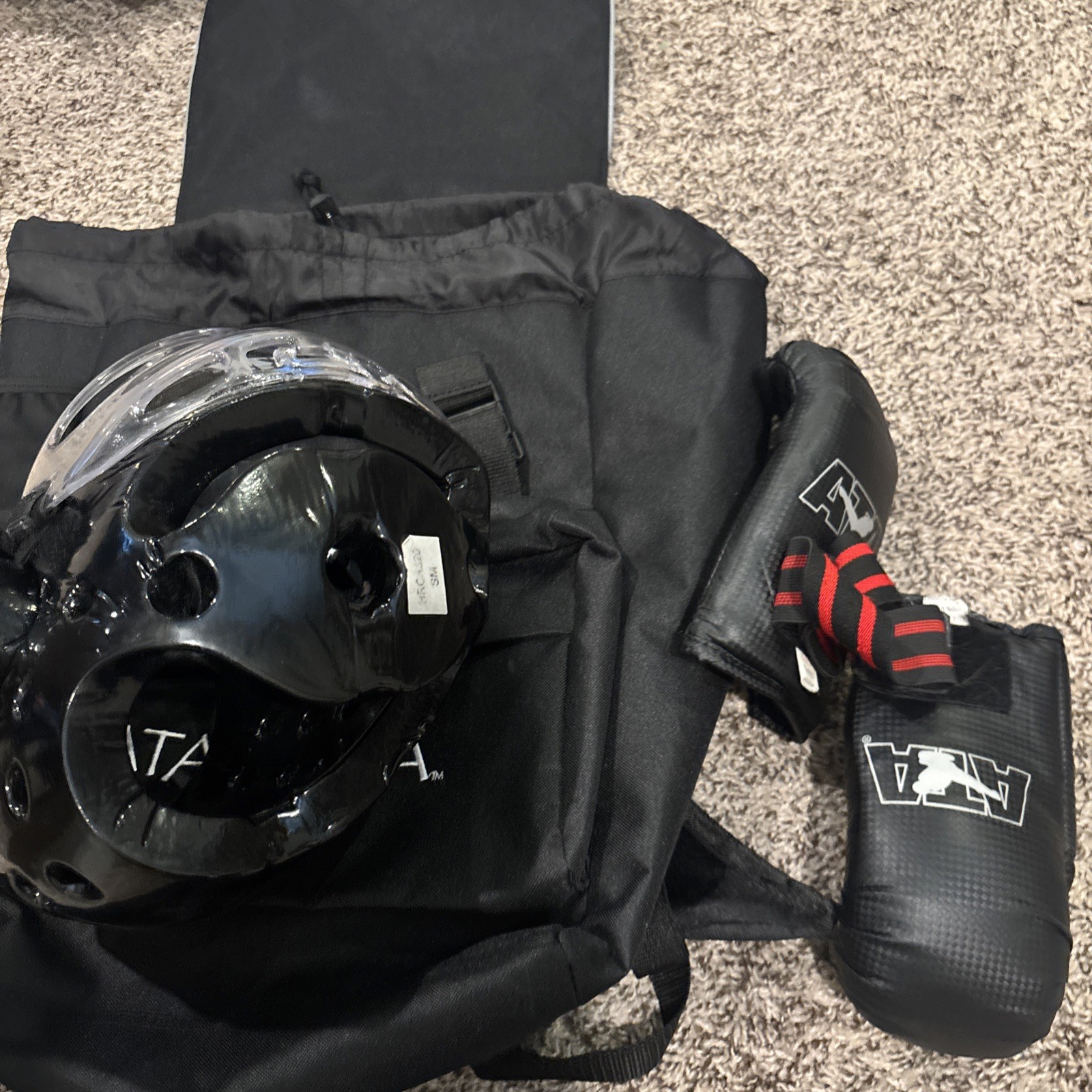 Taekwondo ATA Backpack And Child Small Sparring Helmet