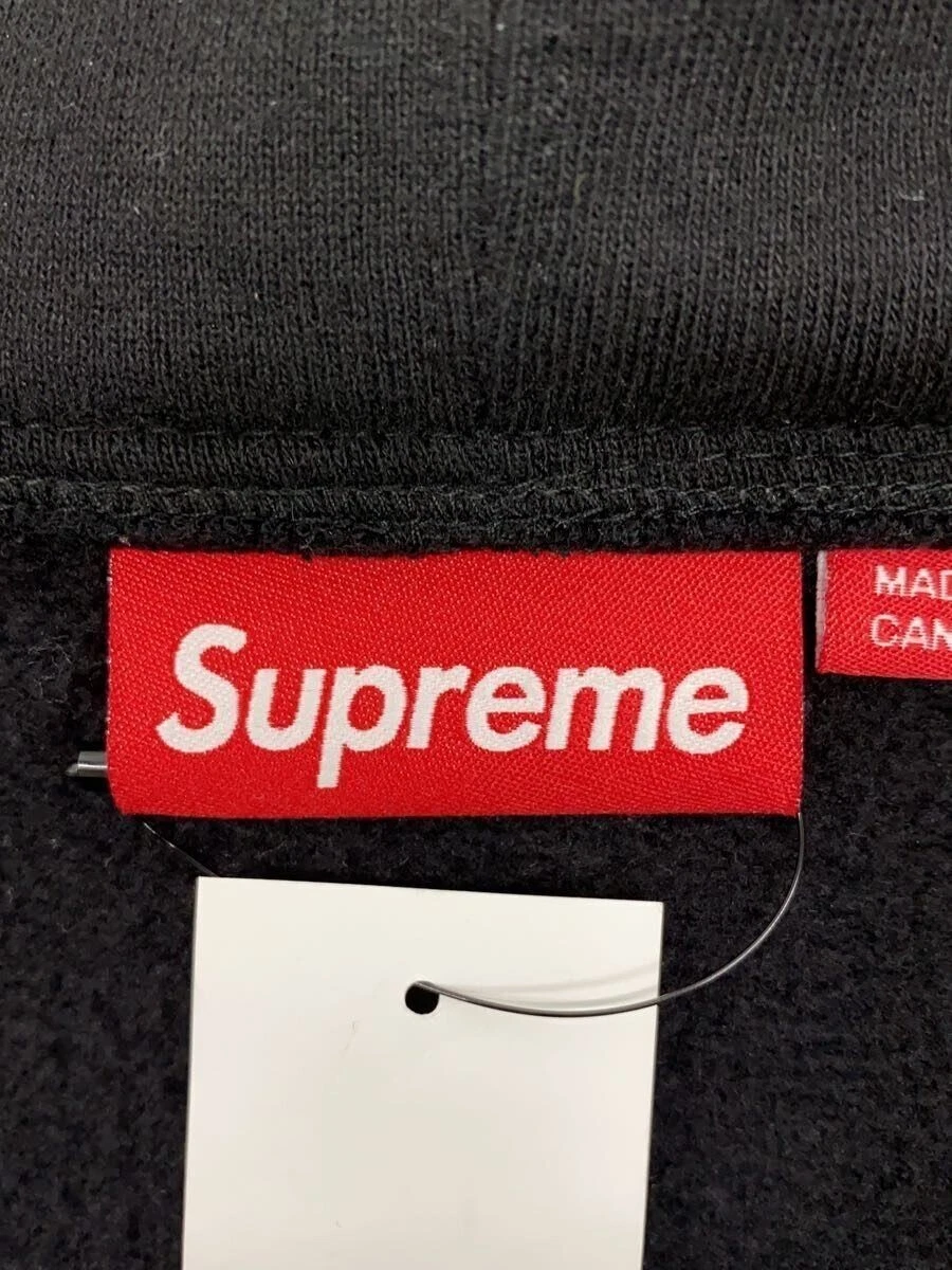 Felpa Supreme Zip con Cappuccio 24FW Small Box Up S Cotone Nero Usata
