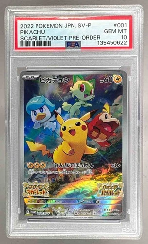 2022 Pokemon Scarlet Violet Pre-Order Promo Japanese 001 Pikachu PSA 10 0622