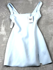 Princess Polly Light Blue Mini Dress 4 Ladies Zip Back Tank Style