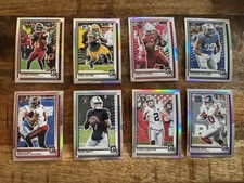 2025 NFL Optic Holo Vet Card Lot (8) Daniels Evans Jacobs Smith Conner Cruz
