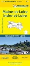 Indre-et-Loire Maine-et-Loire - Michelin Local Map 317 by Michelin Folded Book