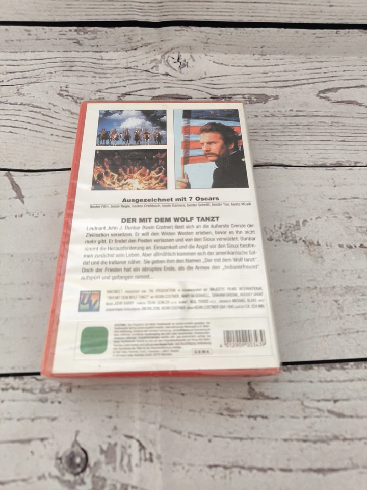 VHS NEU & OVP Seald - Der mit dem Wolf tanzt -Kevin Costner 7 Oscars Langfassung - Bild 2 von 3
