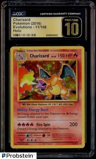 2016 Pokemon XY Evolutions Charizard 11/108 Holo CGC PRISTINE 10