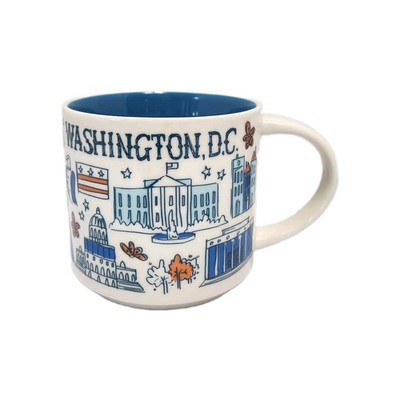 Starbucks WASHINGTON DC Been There Series Blue Coffee Tea Cup Mug 14 OZ 