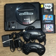 Sega Genesis Mod 1 Console w/ 2 Controllers Oem Power & AV Sonic Bundle Tested