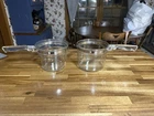 Pyrex Vintage Flameware Double Boiler 1.5 Qt Models 6283-L 6283-U With Lid