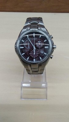 CITIZEN GN-4W-S Eco-Drive Chronograph Burgundy Titanium Watch