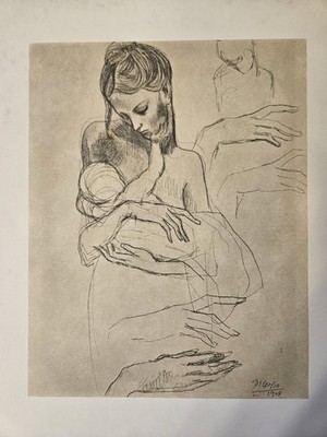 Pablo Picasso's Mother and Child and Four Studies for a Right Hand sketch 1904.