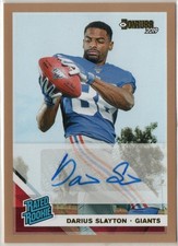 Darius Slayton 2019 Donruss Rated Rookie Bronze Autograph Card #338 AUTO. rookie card picture