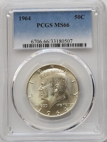 1964 Kennedy Half Dollar PCGS MS66