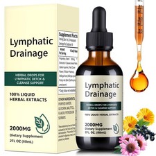 Organic Lymphatic Drainage Drops, Lymphatic Drainage Supplement for Healthy L...