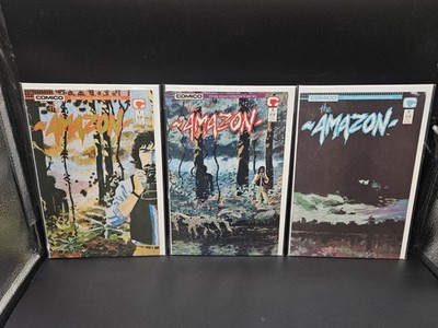 The Amazon (1989) #1,2,3 Comico. Complete Set Early Tim Sale / SHIPS FREE 