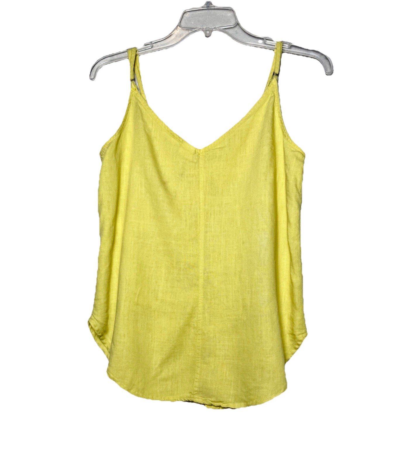 TR Notes Yellow Linen Button Front Cami Tank Top … - image 3