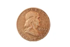 1954 Benjamin Franklin Silver Half Dollar D Mark