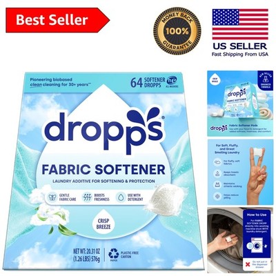 Mineral-Based Fabric Softener Pods, Crisp Breeze - 64 Count Blissful Freshness