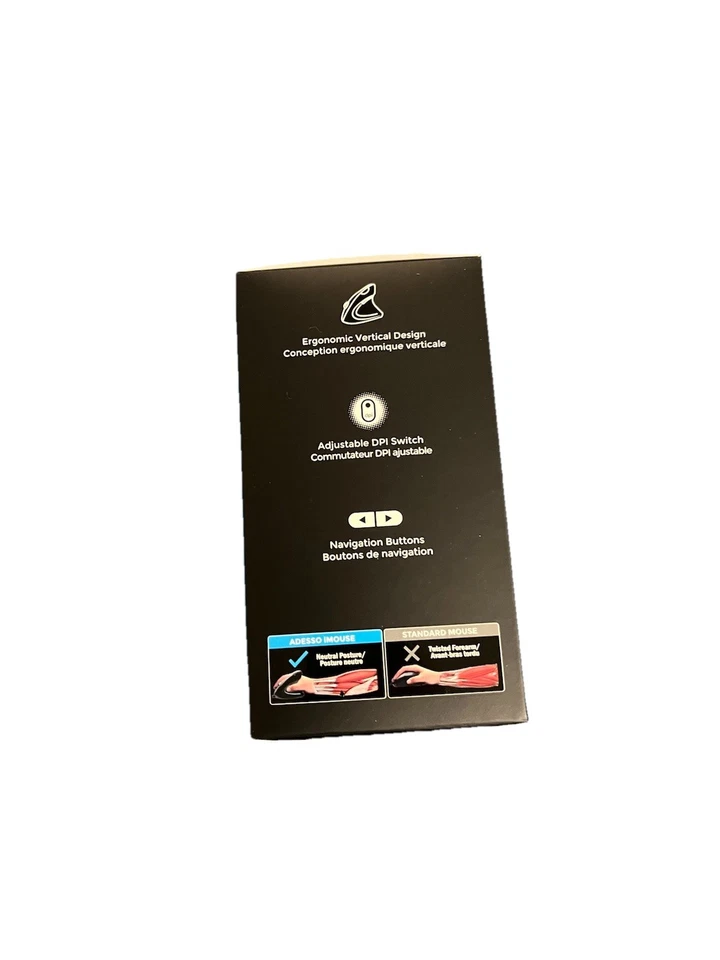 Adesso iMouse E1 Vertical Ergonomic Right Hand Illuminated Computer Mouse - Image 2 of 4