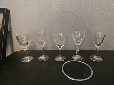 Set of 5 Different Cordials Glasses 