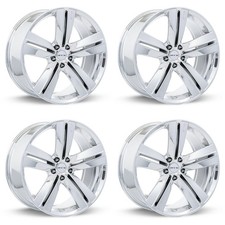 Set Of 4 17 Chrome Pvd Alloy Wheels Rims For Nissan 5x114.3 Tqa7 Aftermarket 5l