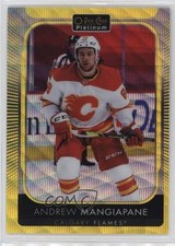 2021-22 O-Pee-Chee Platinum Neon Yellow Surge Andrew Mangiapane #9 0c3