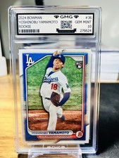 2024 Bowman Yoshinobu Yamamoto Rookie GMG Graded 10 Gem Mint RC Dodgers #36
