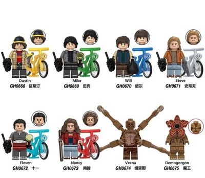 8pc Minifigure Stranger Things -The Upside Down Demogorgon Vecna