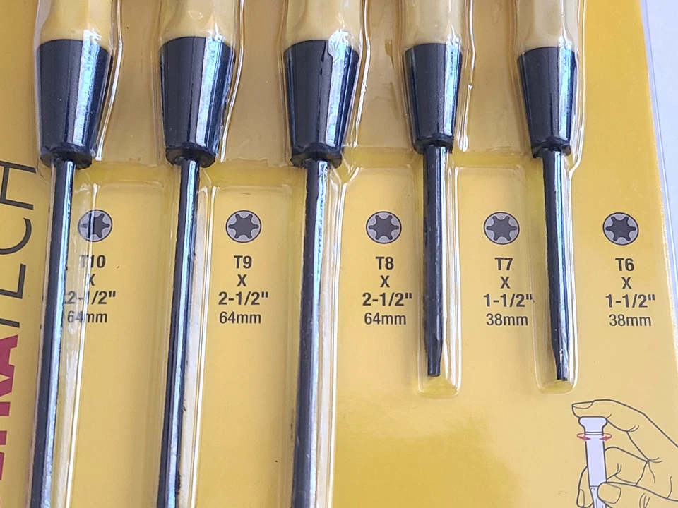 Torx Screwdriver 5 Piece General Tools 711 Ultra Tech Set Cushioned Grip NEW - Image 4 of 4