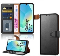 For Samsung A17 Case with 4 Card Slots Leather Flip Wallet RFID Magnetic Cover