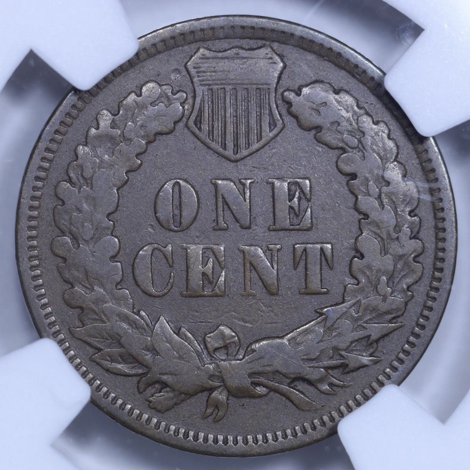 1873 Indian Head Cent (Open 3) - 1c NGC VF25 BN - Brown - Original Surfaces! - Image 4 of 4