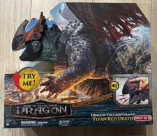NEW 2025 How to Train Your Dragon Titan Red Death Volcano Island Action Figure
