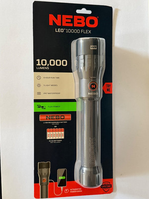 NEBO LEO 10000 Flex Flashlight, 10,000 Lumens, 250m, Rechargeable #NEB-FLT-0065