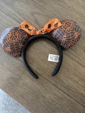 Disney Parks Halloween Spiderweb Minnie Mouse Ears