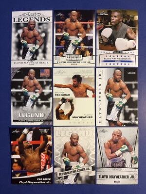 FLOYD MAYWEATHER JR LOT (9) 2020-2024 LEGEND BOXING CARDS