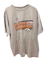 2005 AFC West Denver Broncos Division  Champions sz 2XL gray tshirt NFL Playoffs
